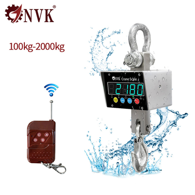 NVK Ringan 100kg-2T Bahan baja tahan air Industri 304 Skala derek gantung tahan air dengan perangkat nirkabel